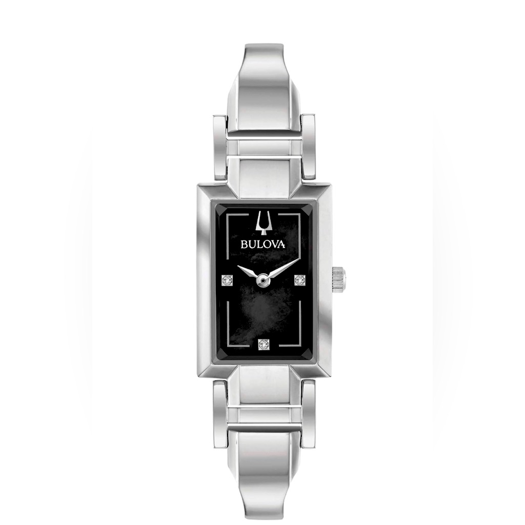Bulova Ladies Classic Diamond Dial Quartz Rectangle MotherOfPearl